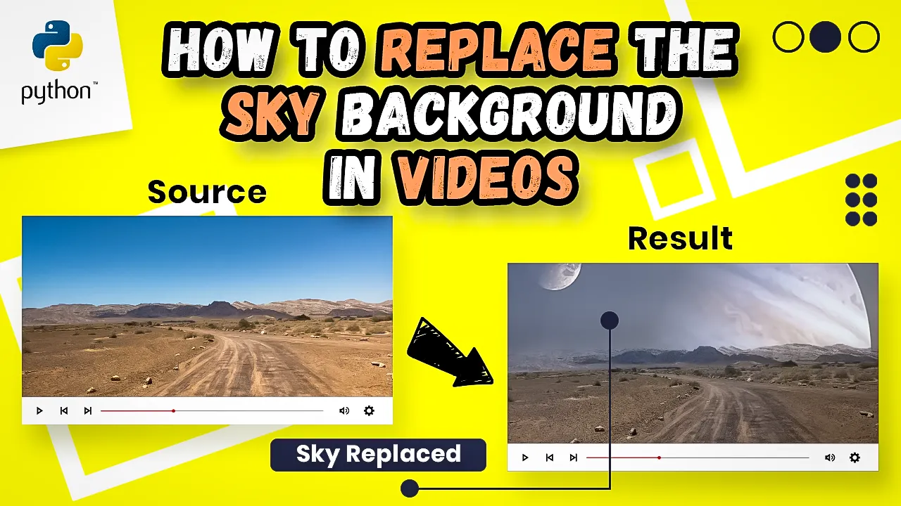 How to replace sky background with another image or video 