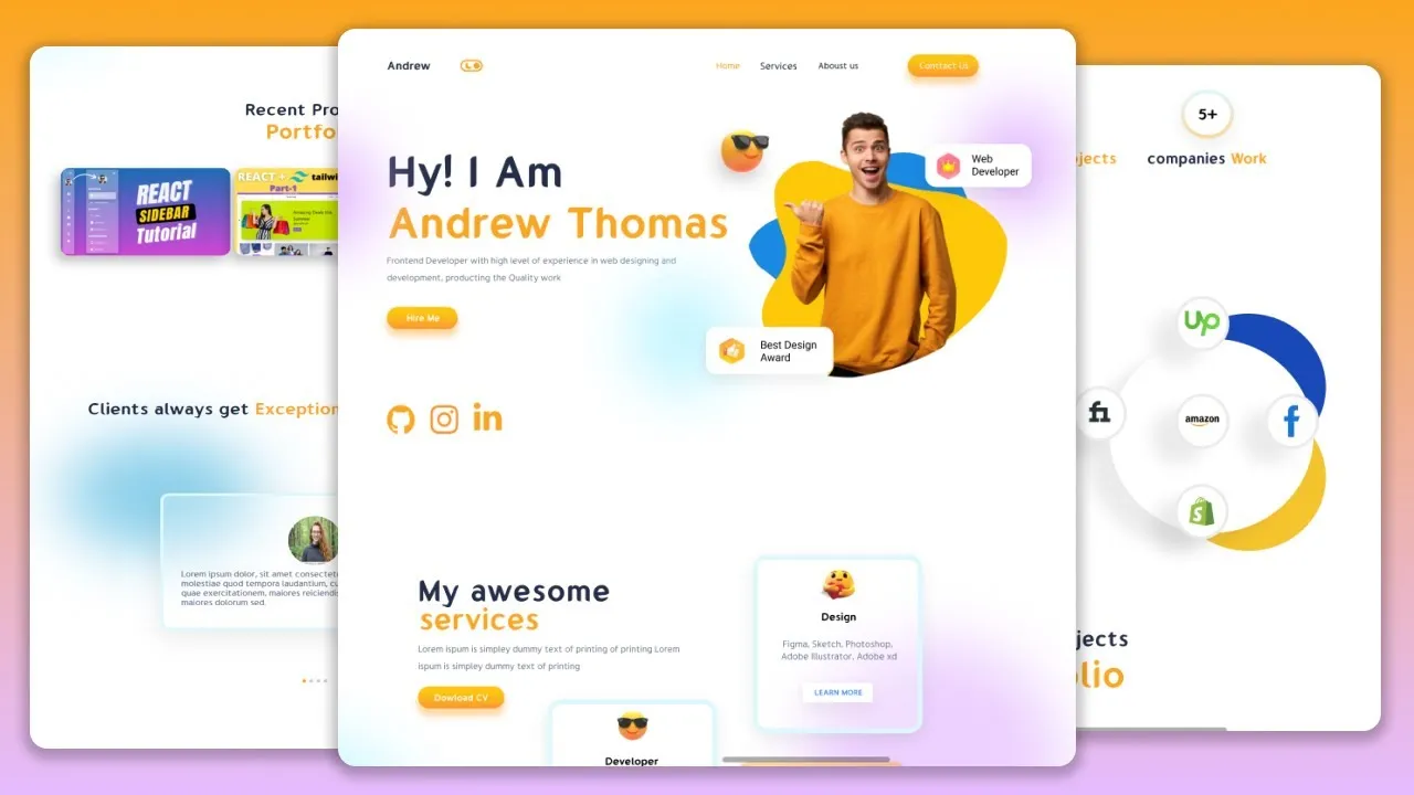Build and Deploy Awesome React.js Personal Portfolio Website with Pure CSS