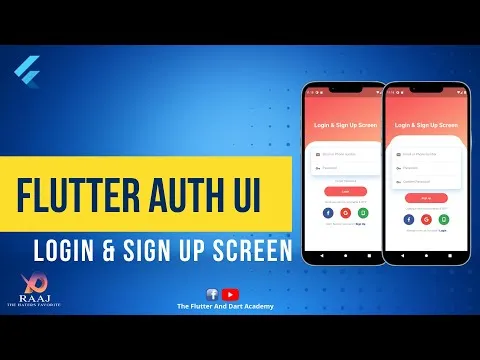 Flutter UI - Animated Login, Signup Screen UI