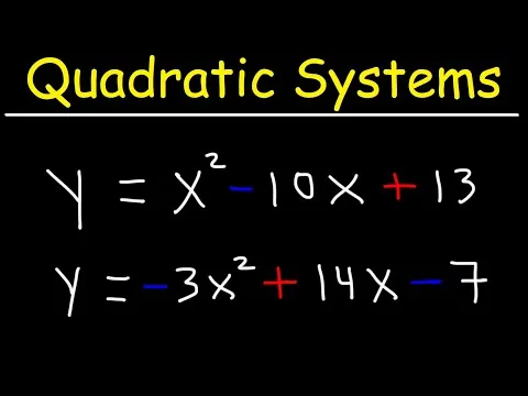 Algebra Course: Systems of Quadratic Equations