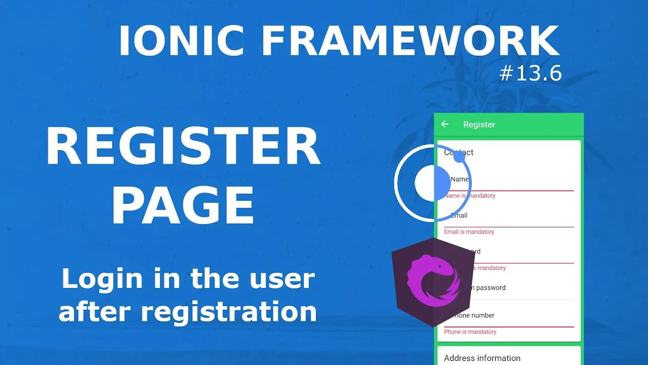Setting Home Page As Root After Login/Registration - Ionic Tutorial