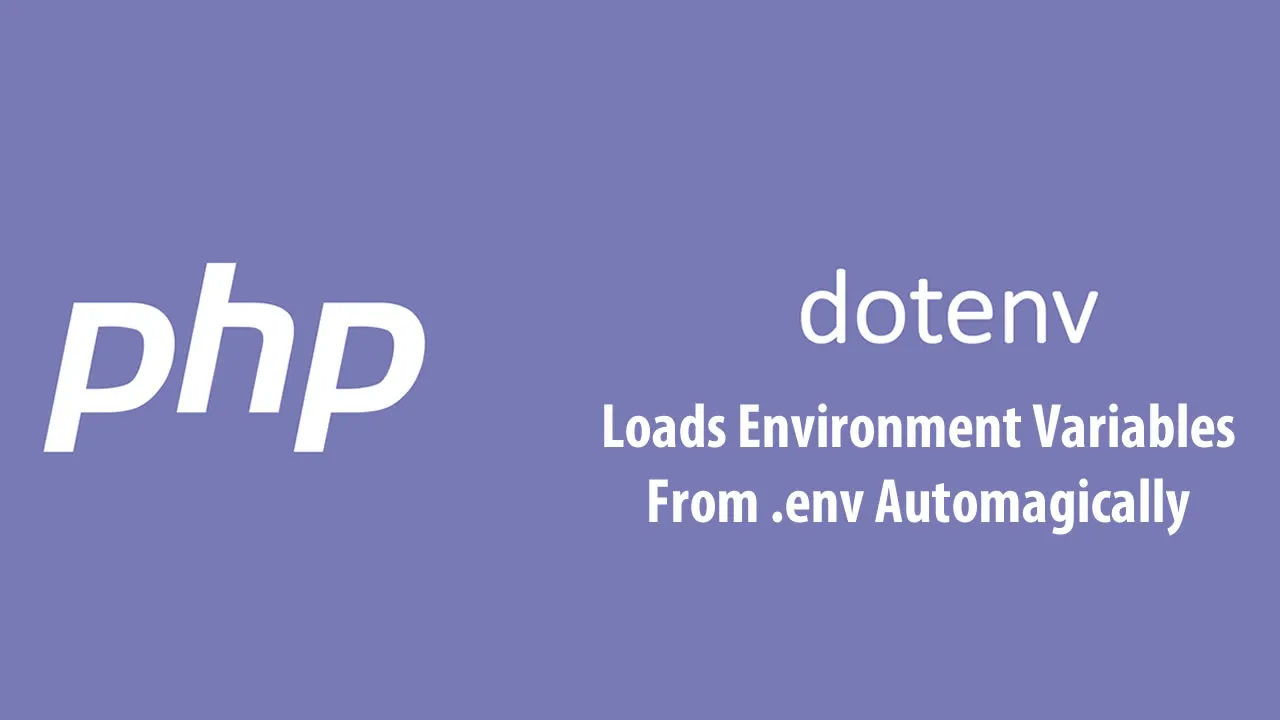 PHP Dotenv: Loads Environment Variables From .env Automagically