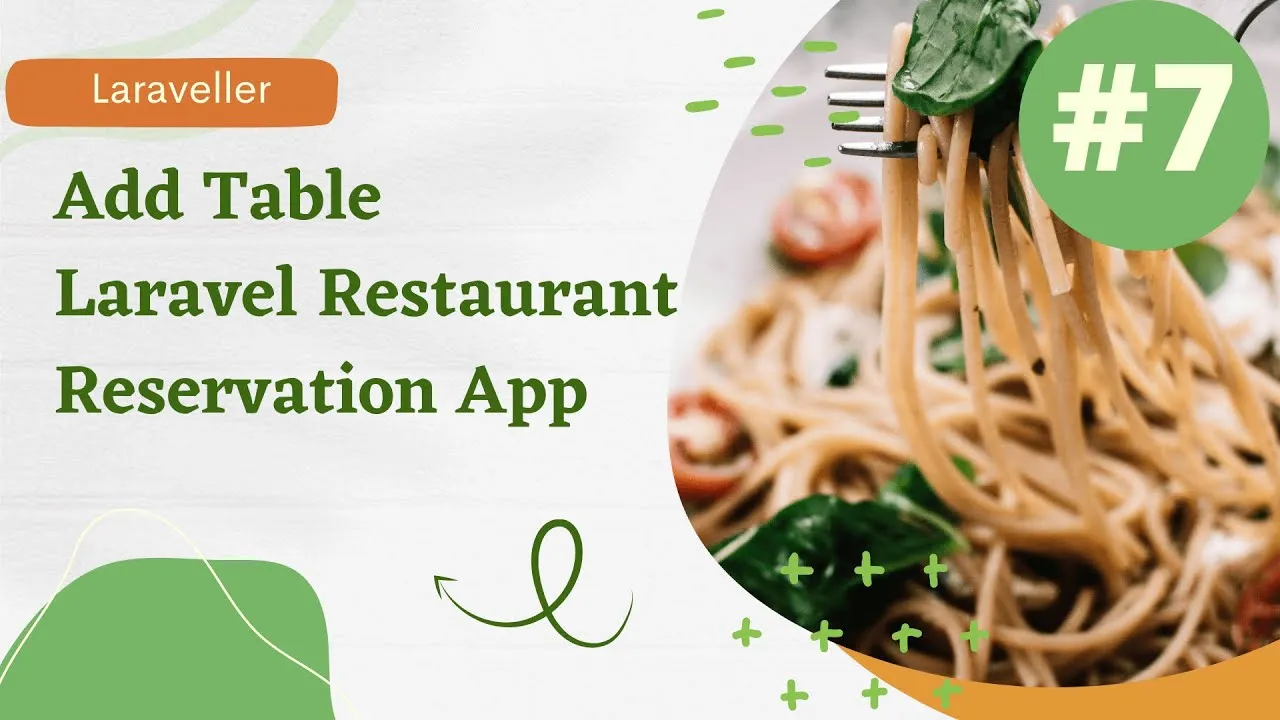 How to Add Table for Laravel Restaurant Reservation Website