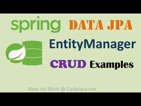 Spring Data JPA EntityManager Examples 