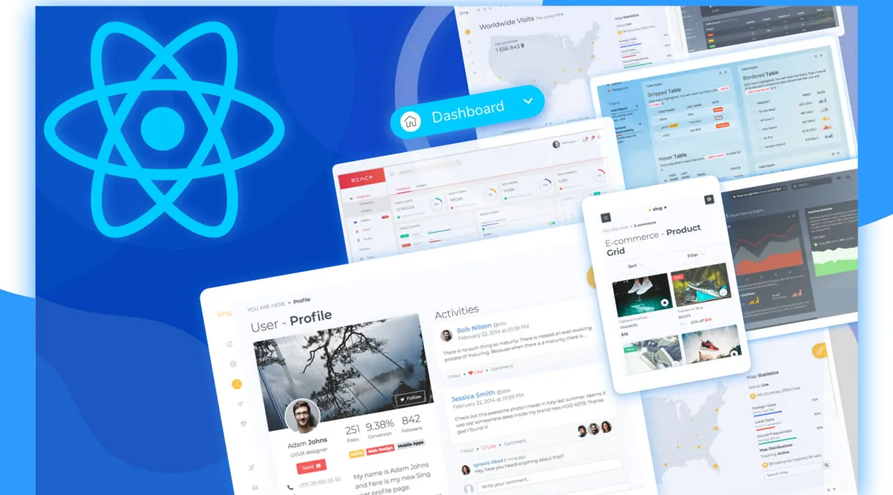 Top 20 Best React Templates for Web Apps
