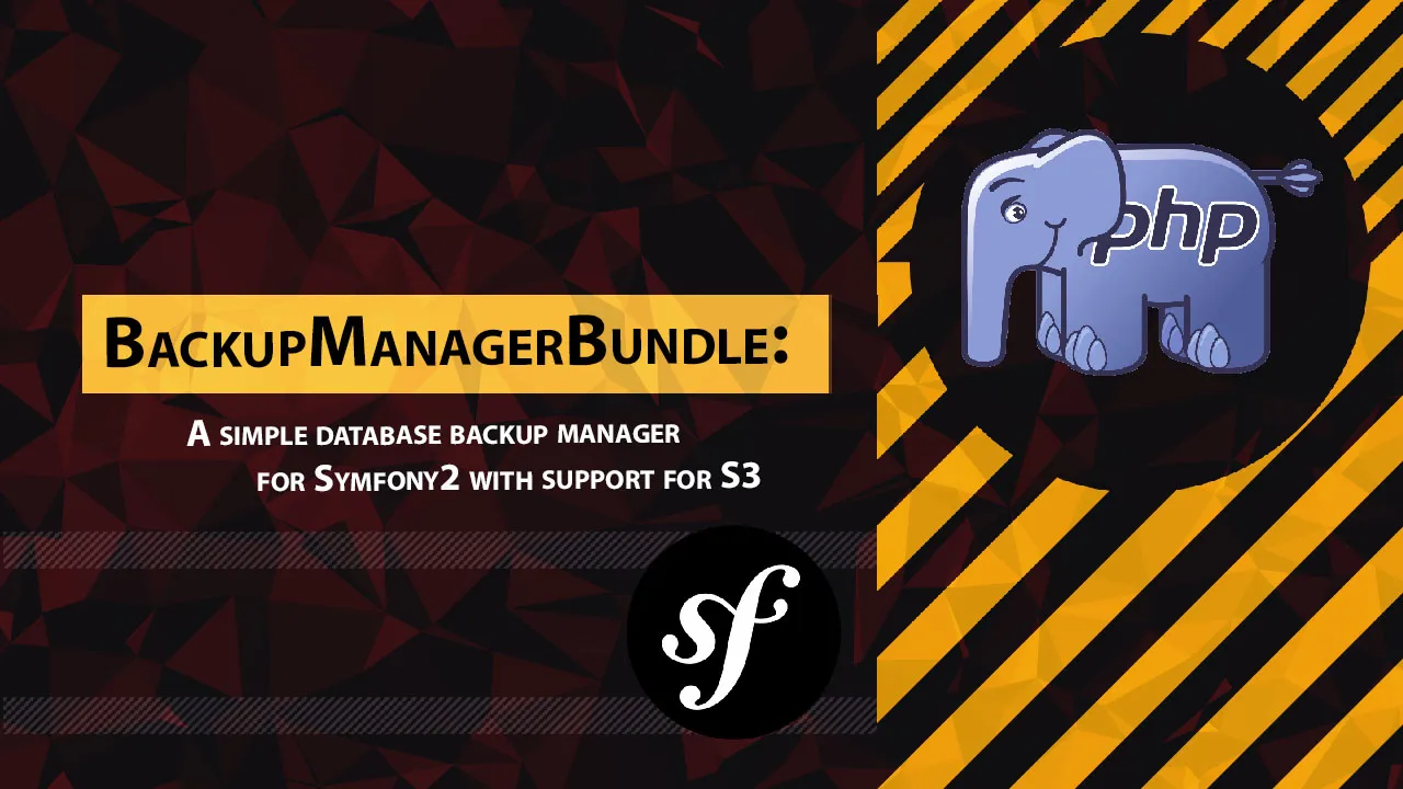 A Simple Database Backup Manager for Symfony2 with Support For S3