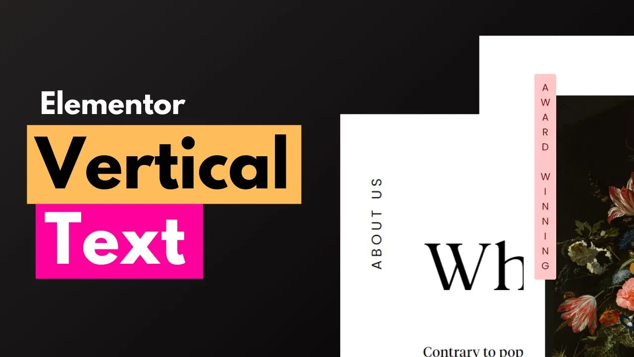 How to Make Vertical Text in WordPress using Elementor