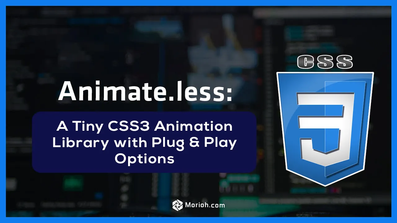 Animate.less: A tiny CSS3 animation library with plug & play options.