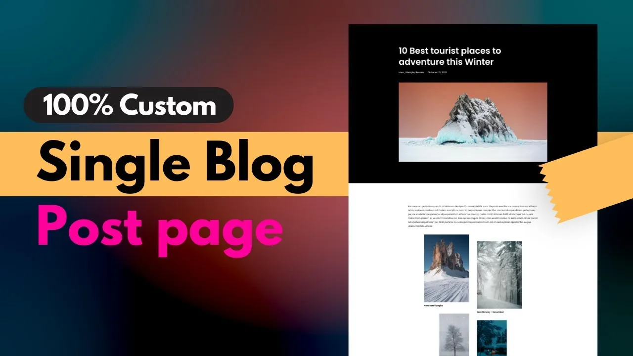 How to Design a Custom Single Blog Post Page Template in Elementor
