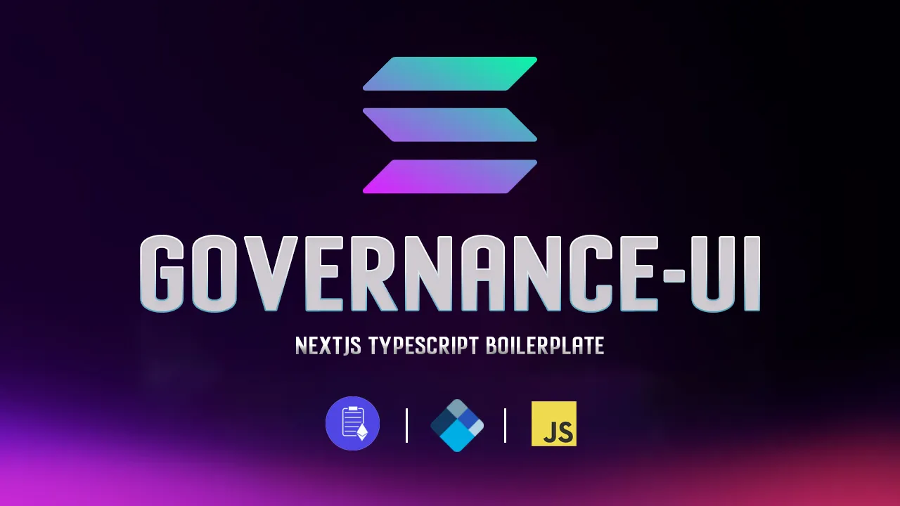 Governance Ui: NextJS Typescript Boilerplate Fo Solana