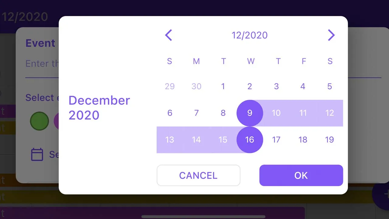 Customizable Flutter Calendar inspired By Google Calendar App