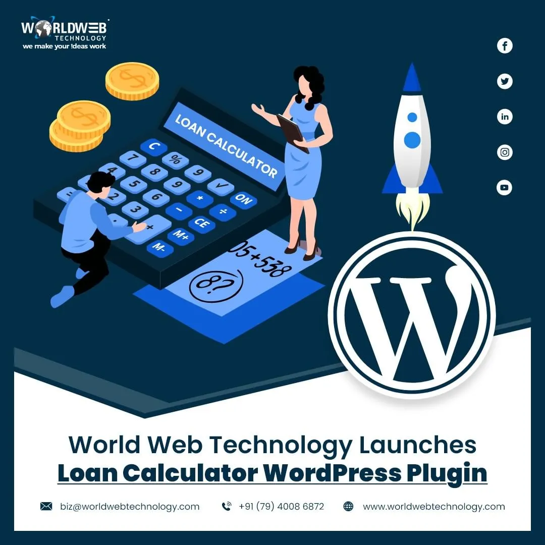 World Web Technology Launches Loan Calculator WordPress Plugin