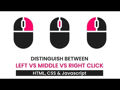 Distinguish Between Left, Right & Middle Mouse Click with HTML, CSS & JavaScript