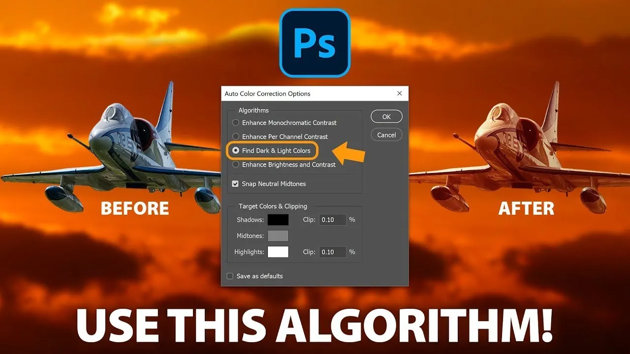 Hidden Algorithms for Easy Color Correction in Photoshop