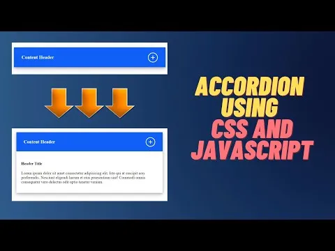 How to Build Accordion using Css and Javascript
