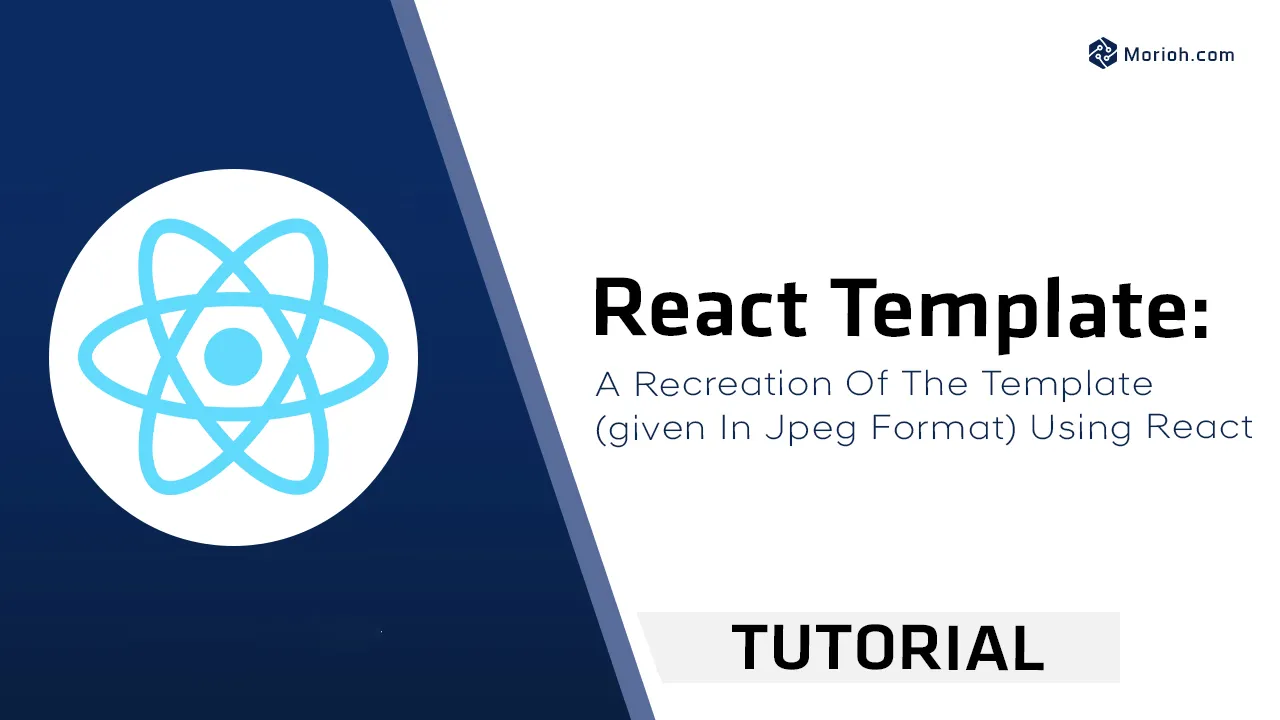A Recreation Of The Template(given in Jpeg format) using React