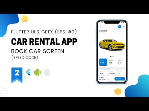 How to Create Car Rental App Book Car Screen using Flutter & GetX