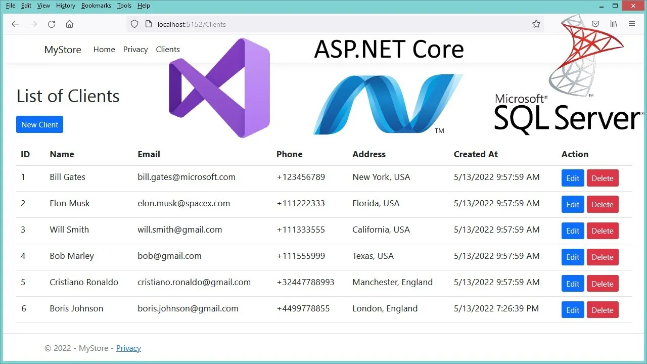 How to Create ASP.NET Core Web Application With SQL Server Database Connection 