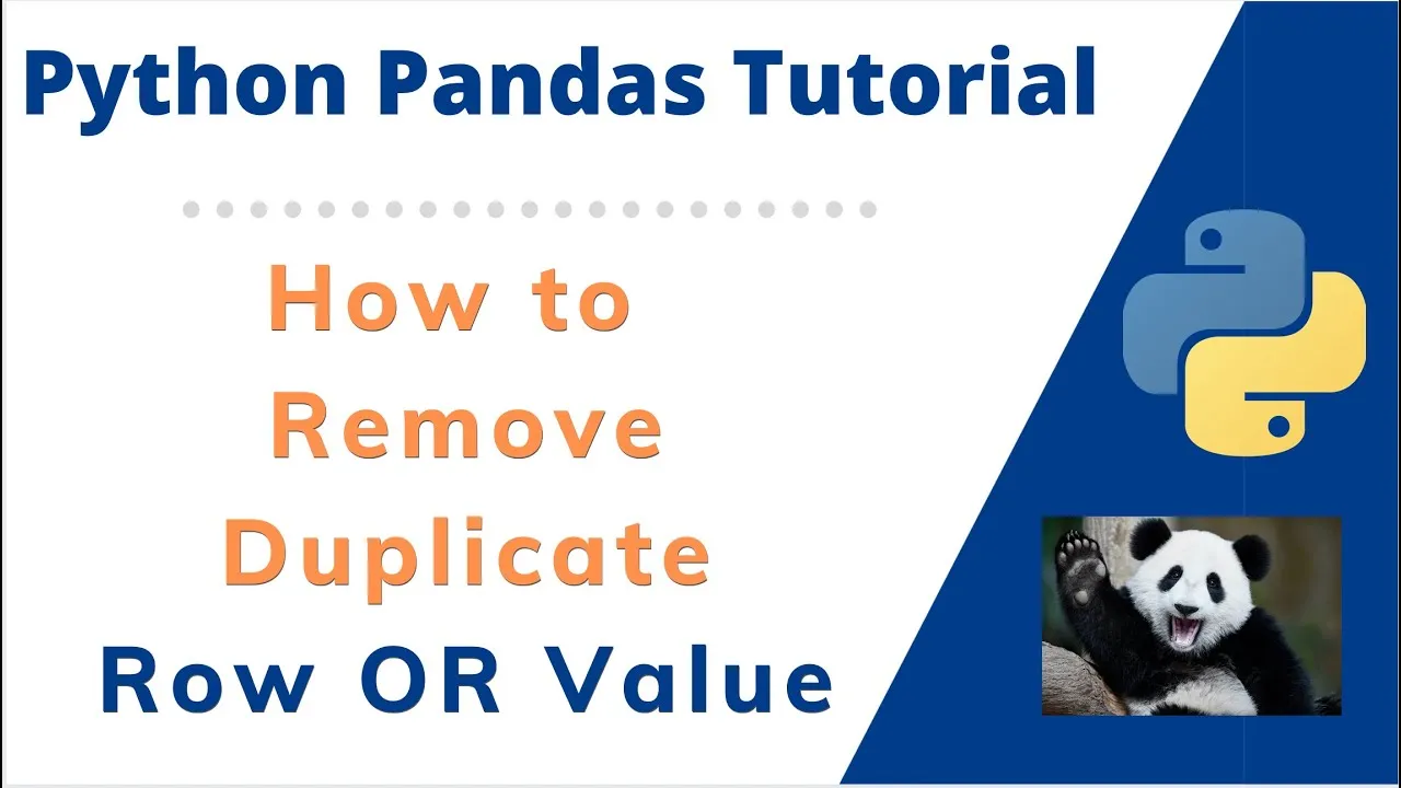 How to Identify & Drop Duplicate Values from Python Pandas DataFrame