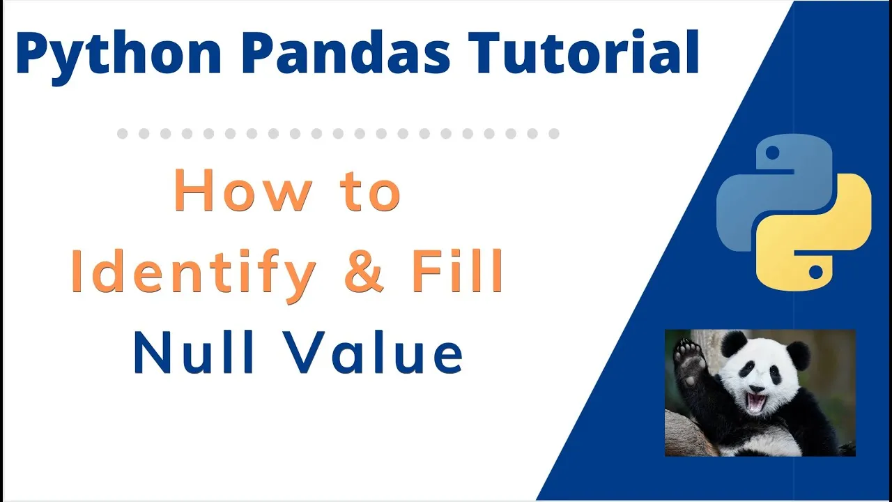 How to Fill & Identity Null Values in Python Pandas Dataframe