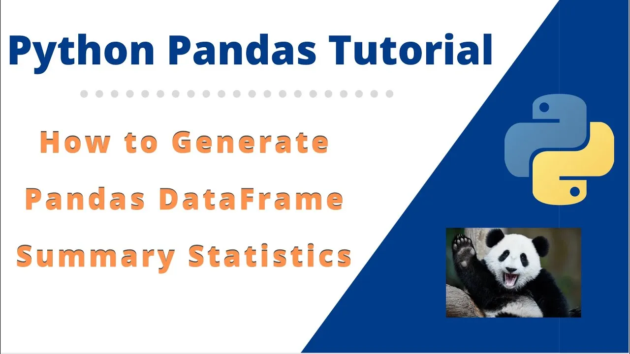 How to Generate Pandas DataFrame Summary Statistic in Python