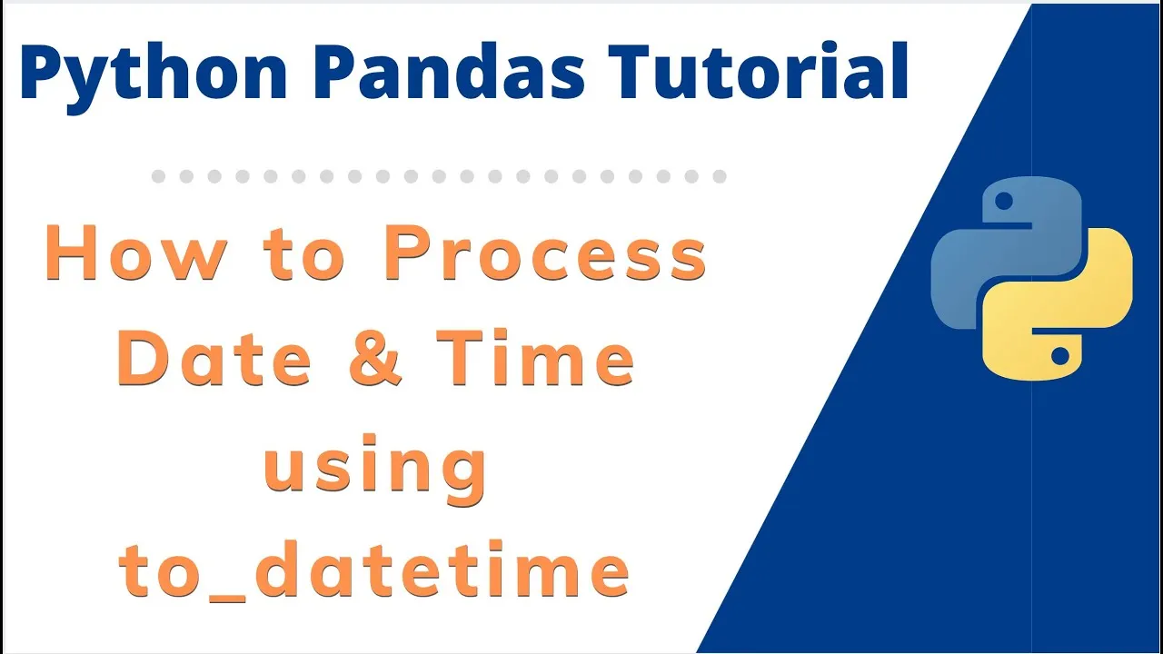 How to format Dates in Python Pandas using To_datetime Function