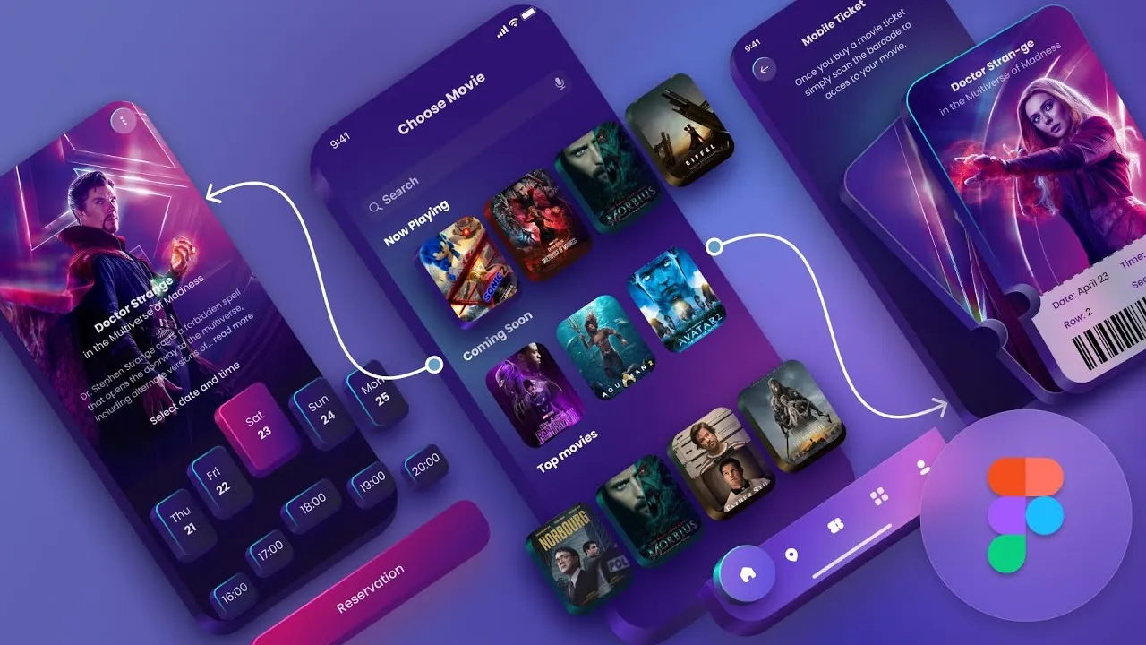 How to Create a Prototype a Movie Ticket Booking app in Figma