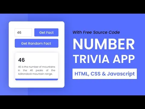 HTML, CSS & Javascript Project | Build a Number Trivia App