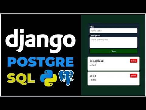 Django & PostgreSQL CRUD