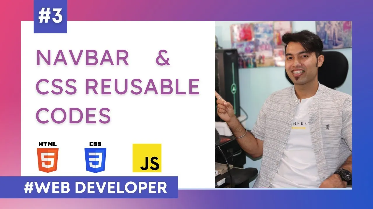 How to Create Navbar & CSS Reusable Codes for Website