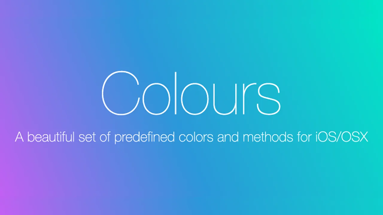 A Beautiful Set Of Predefined Colors and Methods for iOS/OSX
