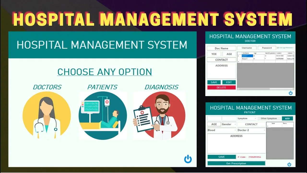 Basic Hospital Management System using C# Application
