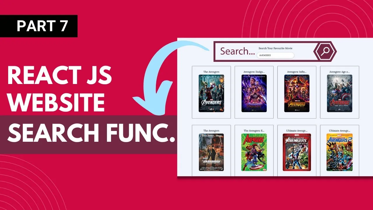 Movie Website in React JS in Hindi #7:  Search Bar Functionality in React JS