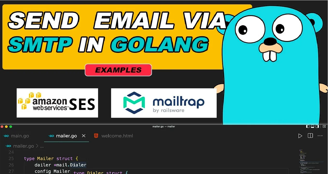 How to Send Emails using SMTP in Golang | Golang Tutorial