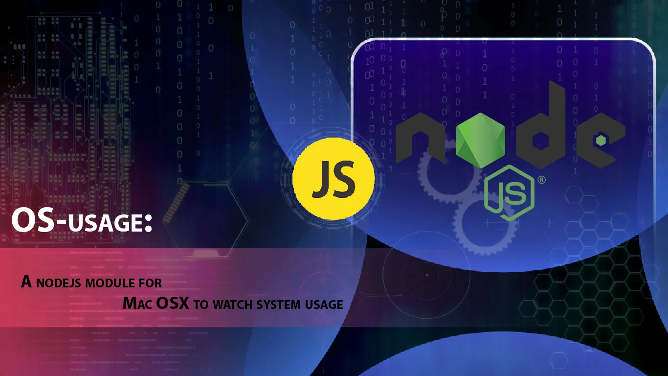 OS-usage: A Nodejs Module for Mac OSX to Watch System Usage