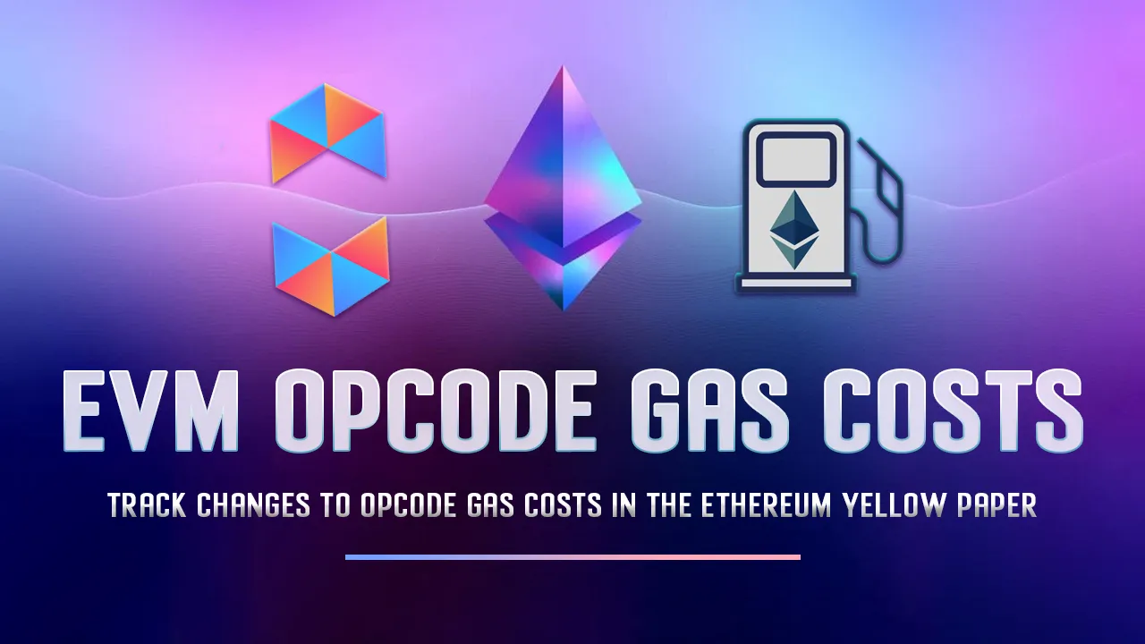 How to Track Changes To OPCODE Gas Costs in The Ethereum Yellow Paper