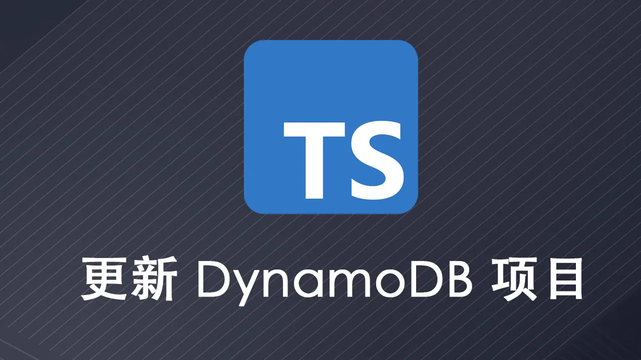 使用 TypeScript 更新 DynamoDB 项目