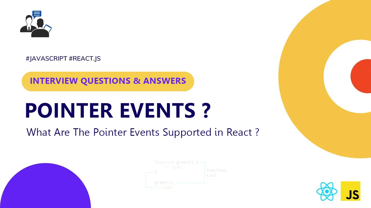 What Are The Pointer Events Supported in React ?