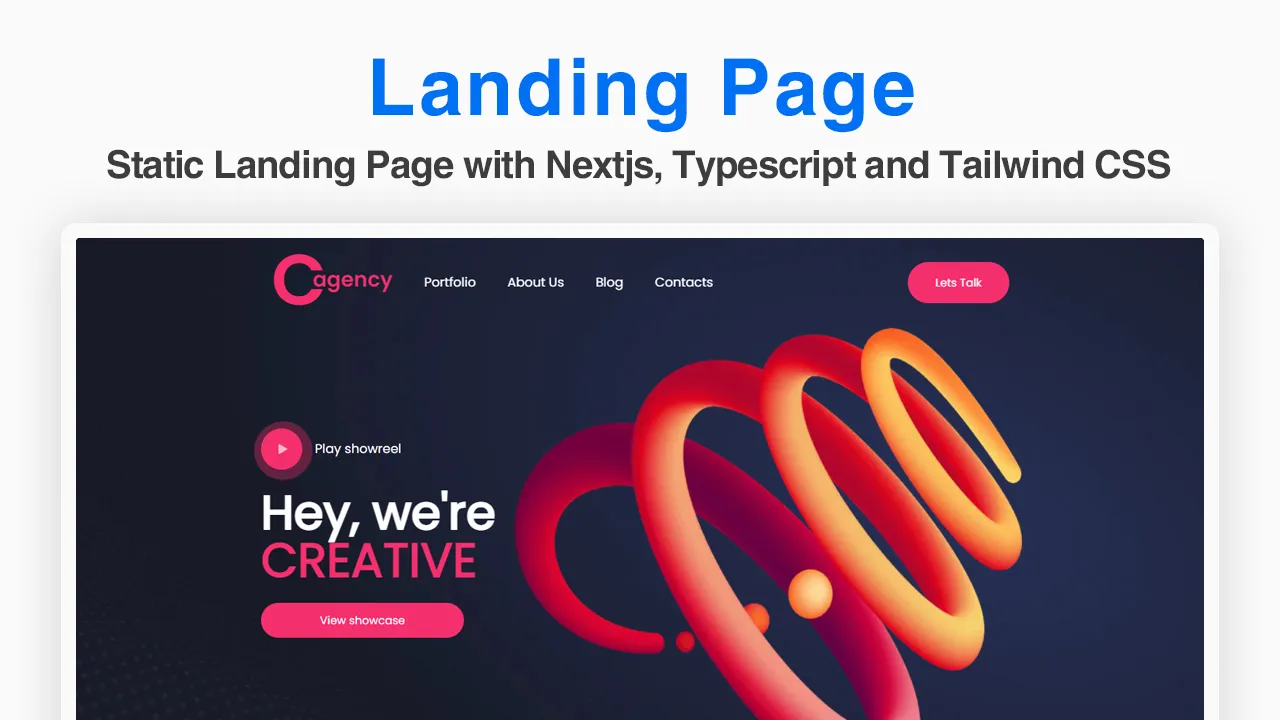 Building Static Landing Page with Nextjs, Typescript and Tailwind CSS