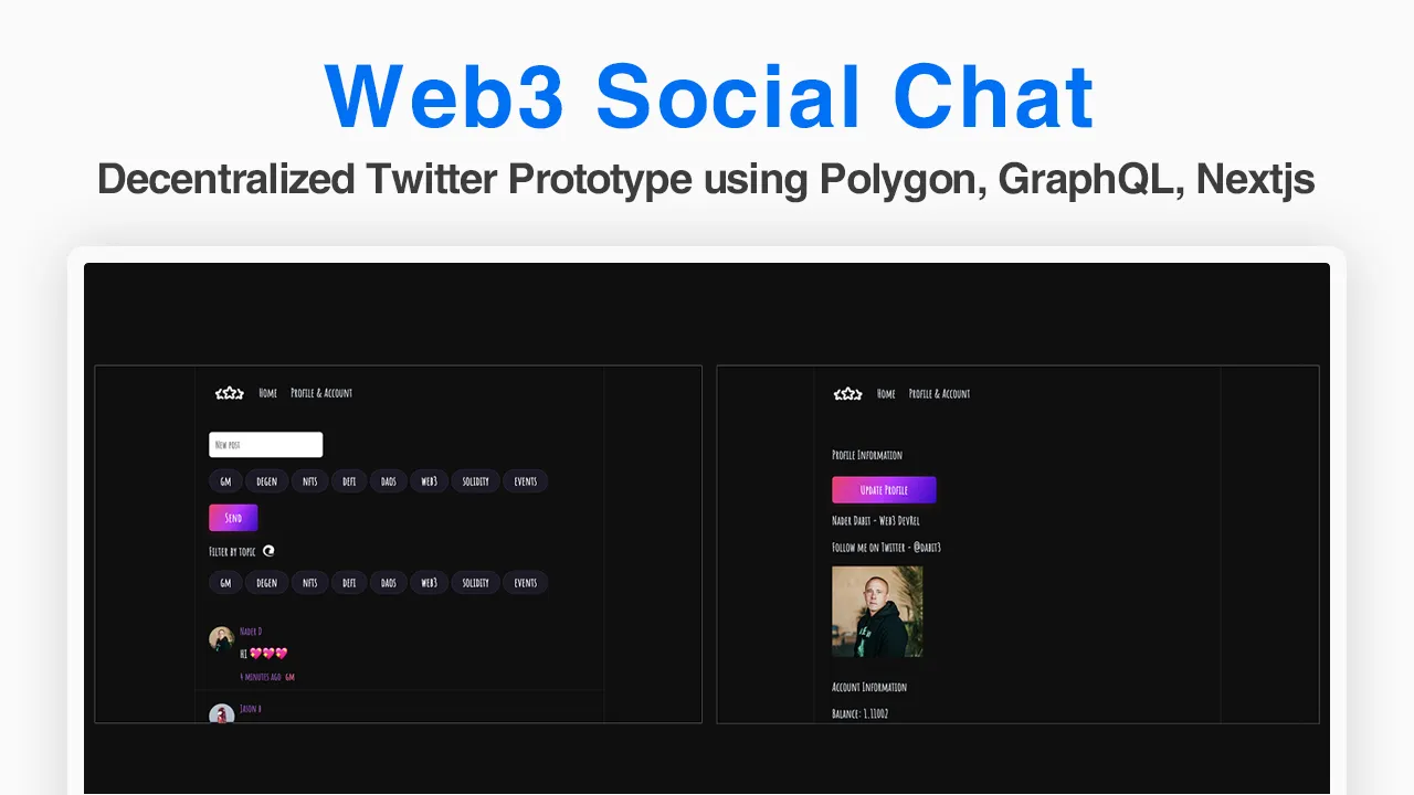 Building Decentralized Twitter Prototype using Polygon, GraphQL, Next