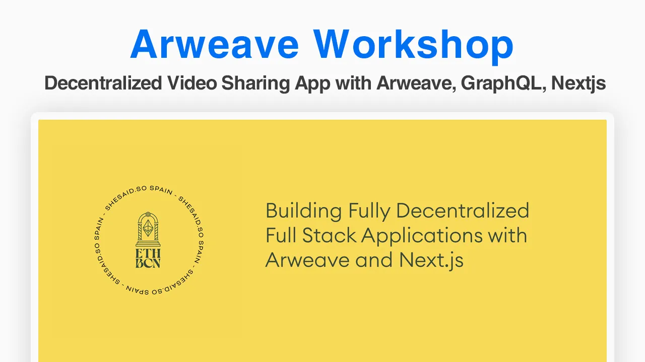 Building A Decentralized Video Sharing App with Arweave, GraphQL, Next