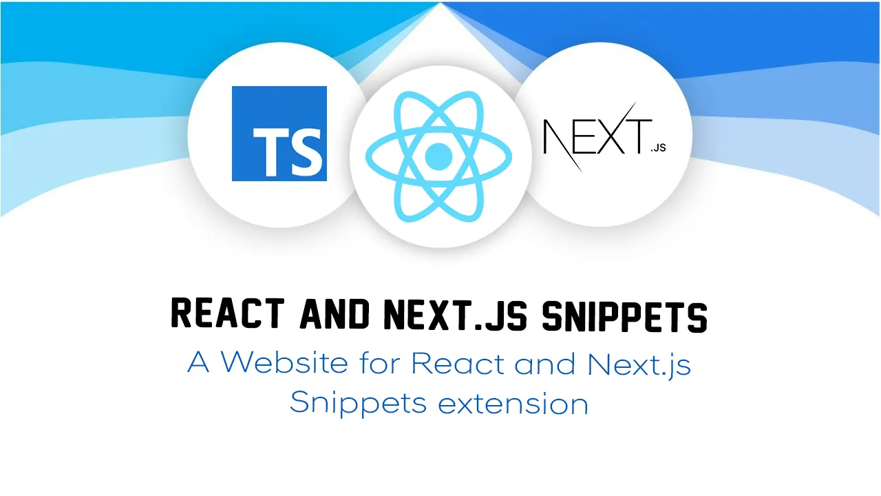 A Website for React and Next.js Snippets extension