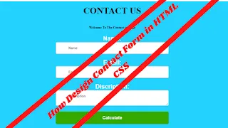 How Design Contact Form in HTML CSS in Hindi - Create a Beautiful Cont