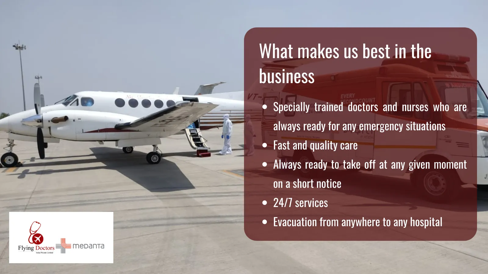 Professional air ambulance services in Patna
