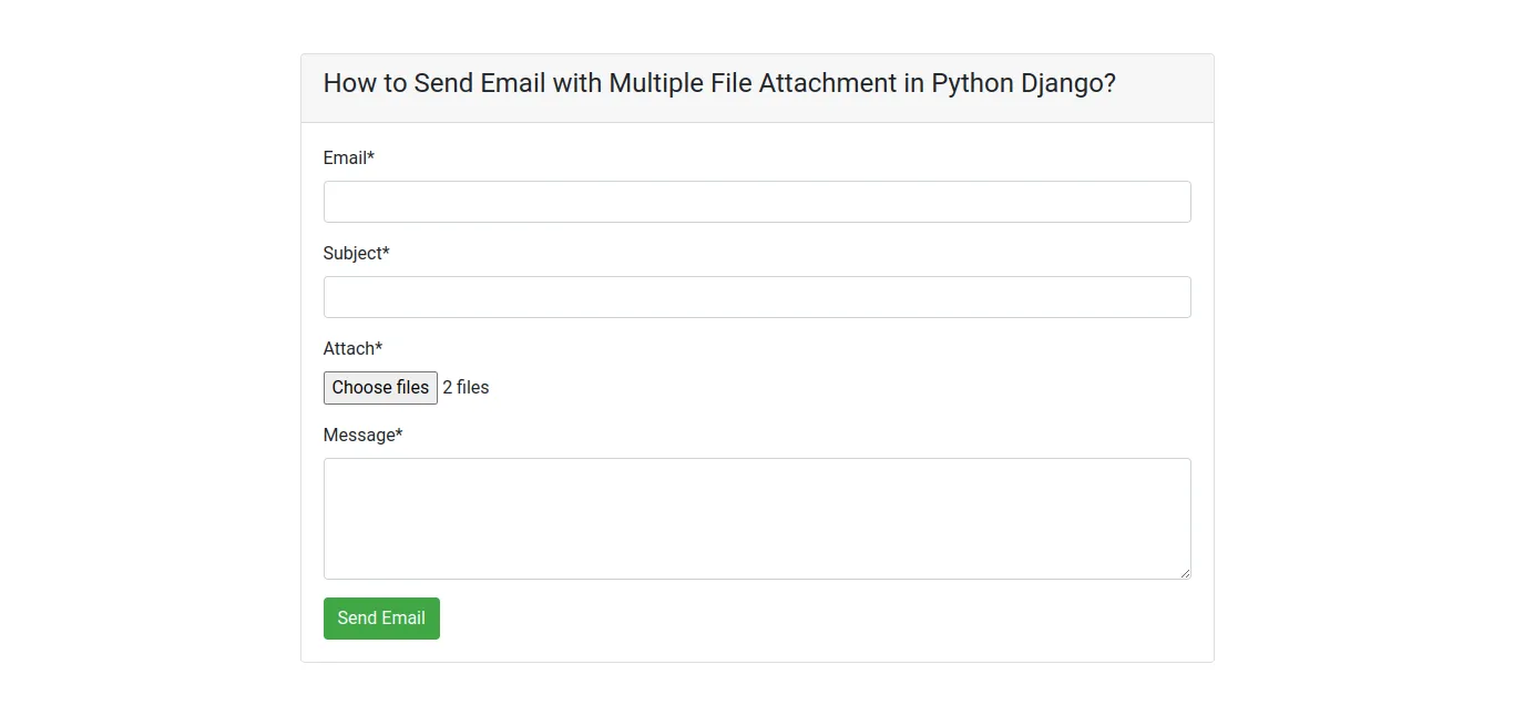 How to Send Email with Multiple File Attachment in Python Django? - Tuts-Station.com