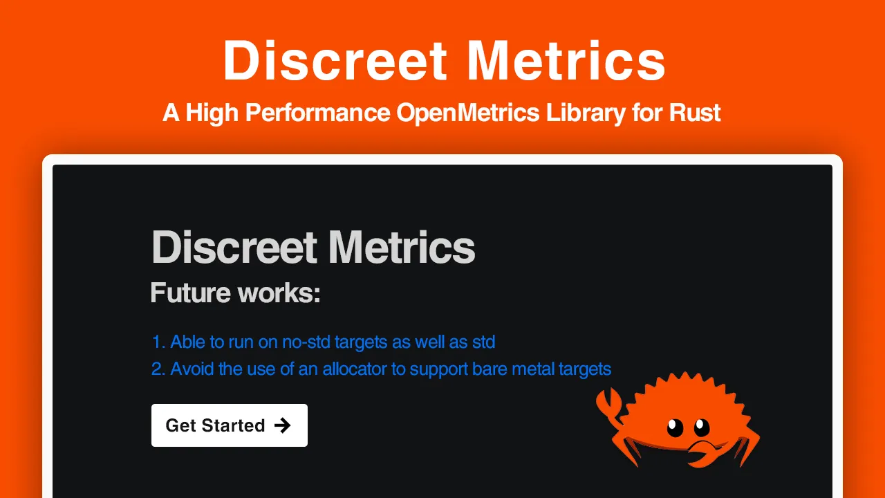 Discreet Metrics: A High Performance OpenMetrics Library for Rust