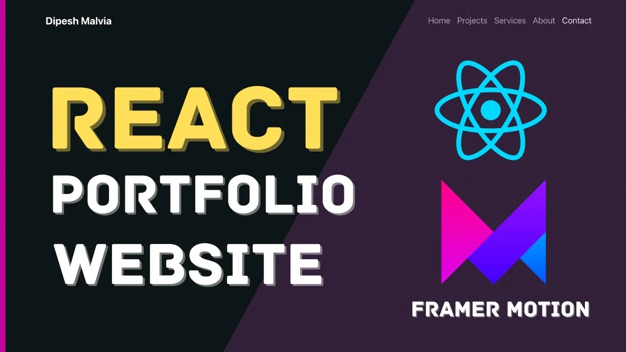 Build React Portfolio Project | Framer Motion React Animation Tutorial