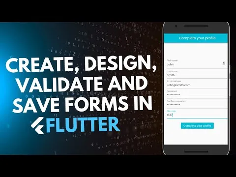 Flutter Tutorial 2022 | How to create, design, validate and save forms in Flutter