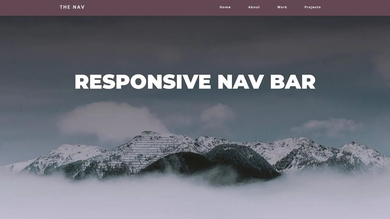 Responsive Navigation Bar with HTML, CSS & JavaScript