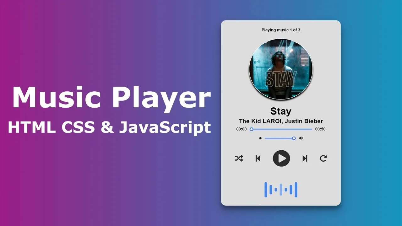 Create a Custom Music Player with HTML, CSS & JavaScript